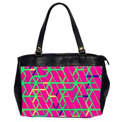 Abstrait Neon Rose Oversize Office Handbag (2 Sides)