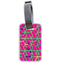 Abstrait Neon Rose Luggage Tag (two sides)