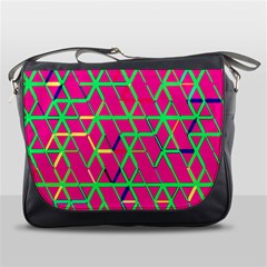 Abstrait Neon Rose Messenger Bag