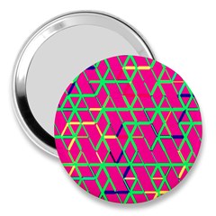 Abstrait Neon Rose 3  Handbag Mirrors