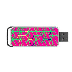 Abstrait Neon Rose Portable USB Flash (Two Sides)