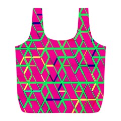 Abstrait Neon Rose Full Print Recycle Bag (l) by kcreatif