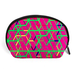 Abstrait Neon Rose Accessory Pouch (large) by kcreatif