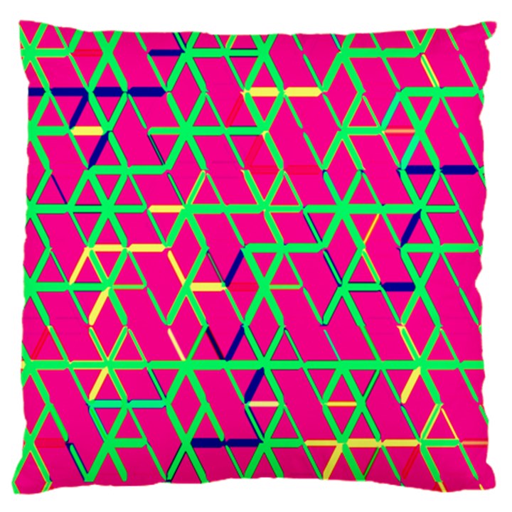 Abstrait Neon Rose Standard Flano Cushion Case (Two Sides)