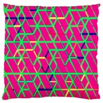 Abstrait Neon Rose Standard Flano Cushion Case (Two Sides) Back