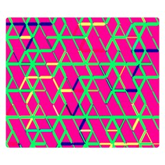 Abstrait Neon Rose Double Sided Flano Blanket (Small) 