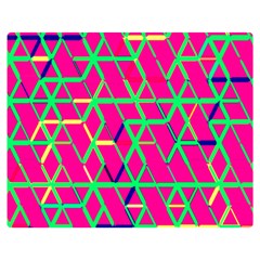 Abstrait Neon Rose Double Sided Flano Blanket (medium)  by kcreatif