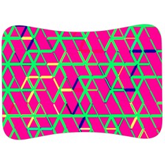 Abstrait Neon Rose Velour Seat Head Rest Cushion by kcreatif