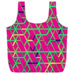 Abstrait Neon Rose Full Print Recycle Bag (XXXL) Front