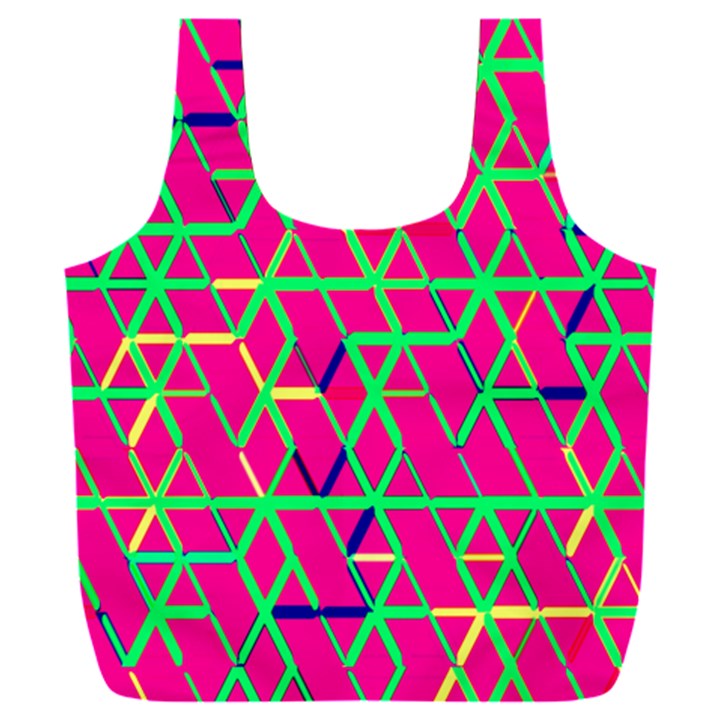 Abstrait Neon Rose Full Print Recycle Bag (XXXL)