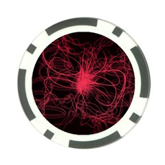 Lumière Rouge Poker Chip Card Guard by kcreatif