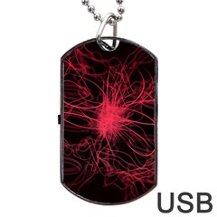 Lumière Rouge Dog Tag Usb Flash (one Side) by kcreatif