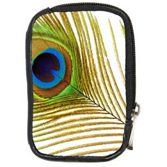 Peacock Feather Plumage Colorful Compact Camera Leather Case by Sapixe