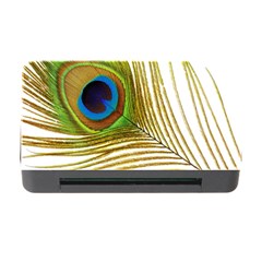 Peacock Feather Plumage Colorful Memory Card Reader With Cf by Sapixe