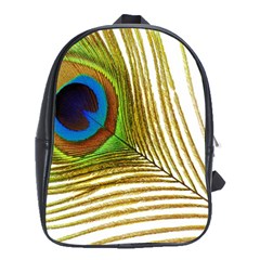 Peacock Feather Plumage Colorful School Bag (xl) by Sapixe