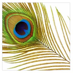 Peacock Feather Plumage Colorful Large Satin Scarf (square) by Sapixe