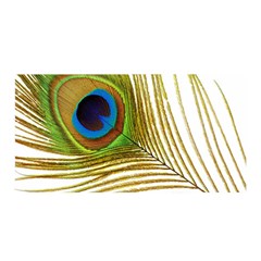 Peacock Feather Plumage Colorful Satin Wrap by Sapixe