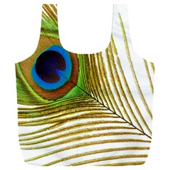 Peacock Feather Plumage Colorful Full Print Recycle Bag (xxl)