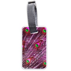 Peacock Feathers Color Plumage Luggage Tag (one Side) by Sapixe