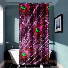 Peacock Feathers Color Plumage Shower Curtain 36  X 72  (stall)  by Sapixe