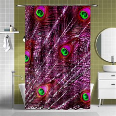 Peacock Feathers Color Plumage Shower Curtain 48  X 72  (small)  by Sapixe