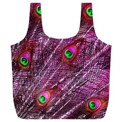 Peacock Feathers Color Plumage Full Print Recycle Bag (xl)