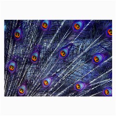 Peacock Feathers Color Plumage Blue Large Glasses Cloth by Sapixe