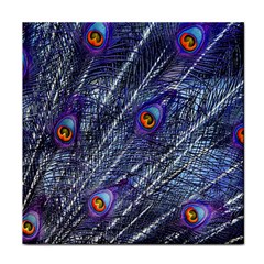 Peacock Feathers Color Plumage Blue Face Towel