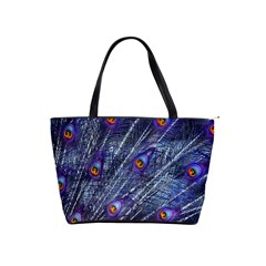 Peacock Feathers Color Plumage Blue Classic Shoulder Handbag by Sapixe