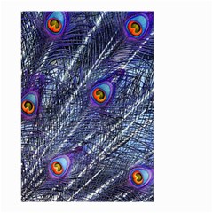 Peacock Feathers Color Plumage Blue Small Garden Flag (two Sides) by Sapixe