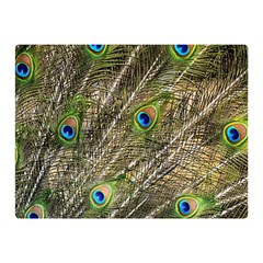 Peacock Feathers Color Plumage Green Double Sided Flano Blanket (mini)  by Sapixe