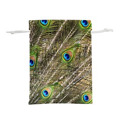 Peacock Feathers Color Plumage Green Lightweight Drawstring Pouch (s)