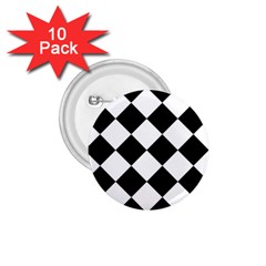 Grid Domino Bank And Black 1 75  Buttons (10 Pack) by Sapixe