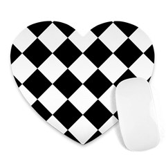 Grid Domino Bank And Black Heart Mousepads by Sapixe