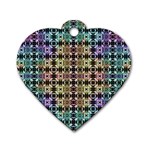 Abstrait Formes Colors Dog Tag Heart (Two Sides) Front