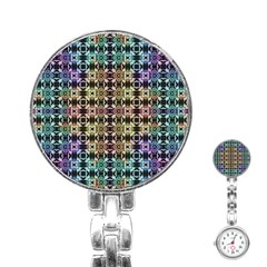 Abstrait Formes Colors Stainless Steel Nurses Watch by kcreatif