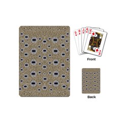 One Island Surrounded By Love And Wood Lace Playing Cards Single Design (mini)