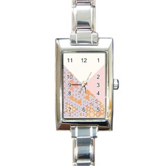 Abstrait Triangles Rose Rectangle Italian Charm Watch by kcreatif