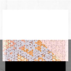 Abstrait Triangles Rose Rectangular Jigsaw Puzzl by kcreatif