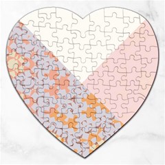 Abstrait Triangles Rose Jigsaw Puzzle (heart) by kcreatif