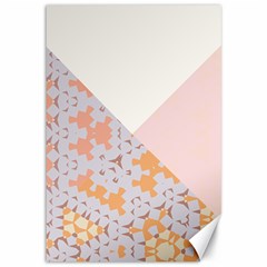 Abstrait Triangles Rose Canvas 12  X 18  by kcreatif