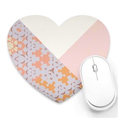 Abstrait Triangles Rose Heart Mousepads by kcreatif