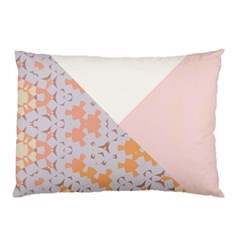 Abstrait Triangles Rose Pillow Case by kcreatif