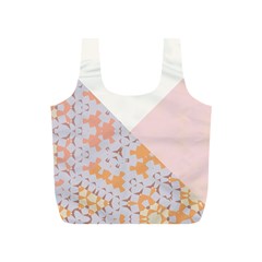 Abstrait Triangles Rose Full Print Recycle Bag (s) by kcreatif