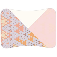 Abstrait Triangles Rose Velour Seat Head Rest Cushion by kcreatif