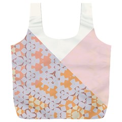 Abstrait Triangles Rose Full Print Recycle Bag (xxxl)