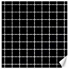 Pattern Carreaux Blanc/noir Canvas 12  X 12  by kcreatif