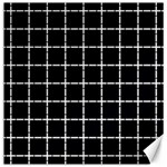 Pattern Carreaux Blanc/Noir Canvas 12  x 12  11.4 x11.56  Canvas - 1