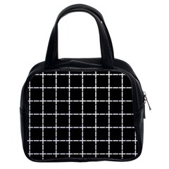 Pattern Carreaux Blanc/noir Classic Handbag (two Sides) by kcreatif