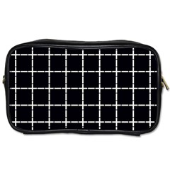 Pattern Carreaux Blanc/noir Toiletries Bag (two Sides) by kcreatif